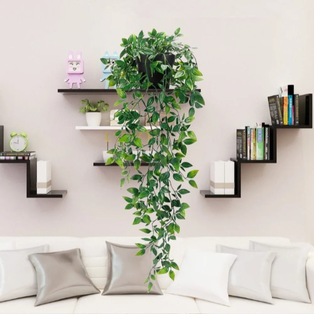 Artificial Hanging Eucalyptus Plants with Pot Fake Plants Hanging Vines Shelf Plants Decor Potted Plants for Home Indoor Decor
