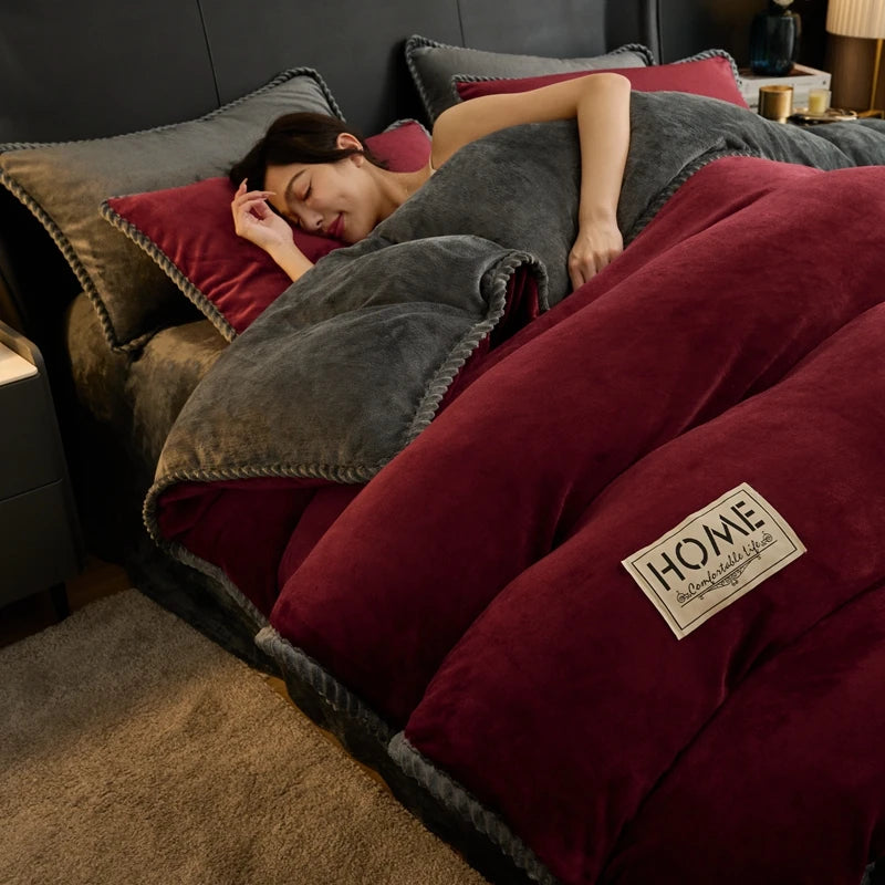 Milk fleece bedding thickened blanket winter lamb wool quilt warm dormitory single double quilt core spring autumn comforter