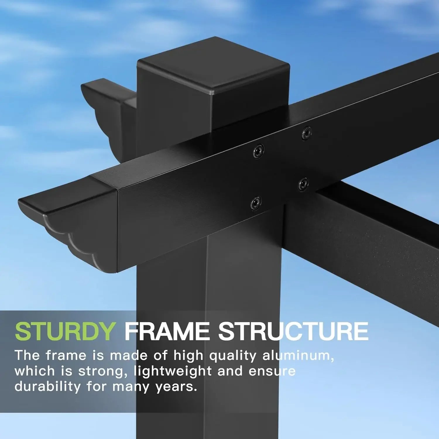 12x16 Outdoor Pergola, Patio Aluminum Pergola with Upgraded Retractable Canopy, Heavy Duty Metal Pergolas and Gazebos with