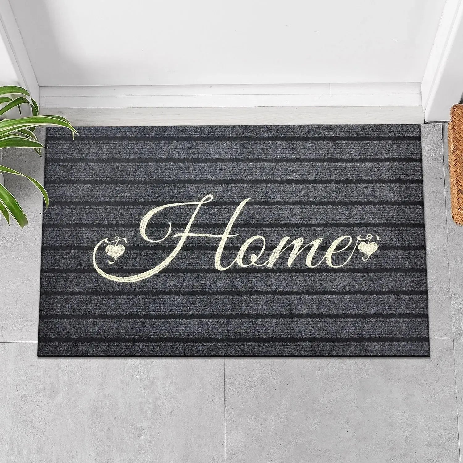 VIKAMA High-Quality Minimalist Alphabet Doormat Non-Slip Rug, Suitable for Kitchens, Bathrooms, and Entrances