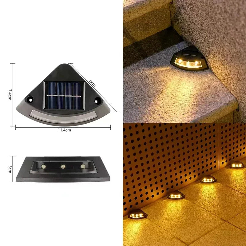 Solar Step Lights for Outside, Stair Light Waterproof IP65, Outdoor for Yard, Porch, Front Door, Patio, Deck