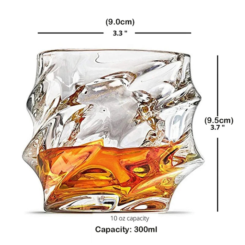 Fashion Whiskey Glasses, Scotch Whisky, Bourbon, Cocktails, RUM, Durable Whiskey Glasses