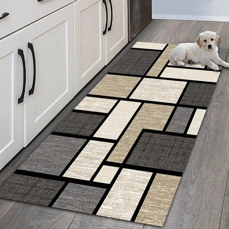 Modern Geometric Kitchen Mat Home Entrance Door Mat Anti-slip Carpets Living Room Decor Rug Nordic Balcony Floor Mats Carpets