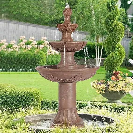 Italian Outdoor Water Fountains Garden Decor, 48.4''H Fountains and Waterfalls Outside, Large Cascading Indoor Floor-Standing