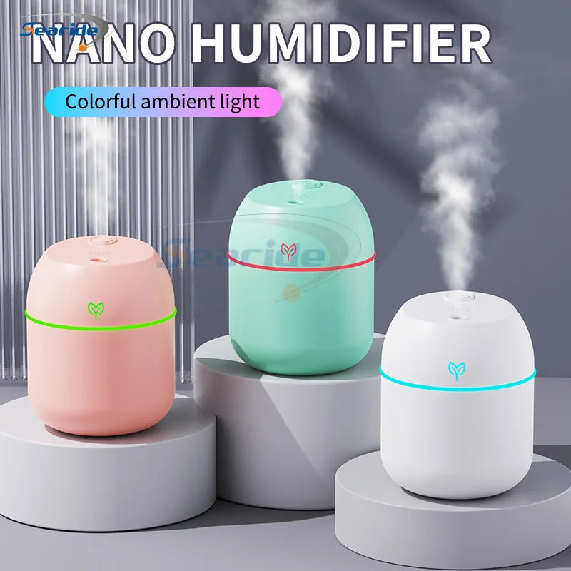 200ML Air Mini Humidifier Portable USB Aroma Essential Oil Diffuser Car Purifier Mist Maker LED Lamp Lighting For Home Bedroom