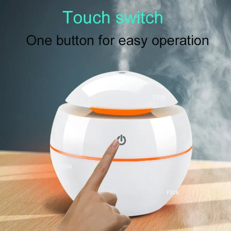 130ML Ultrasonic Air Home Humidifier Mini Mist Maker Aroma Diffuser USB Aroma Essential Oil Diffuser For home office
