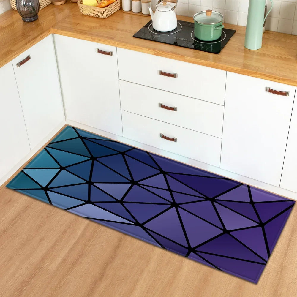 Modern Geometric Kitchen Mat Home Entrance Door Mat Anti-slip Carpets Living Room Decor Rug Nordic Balcony Floor Mats Carpets
