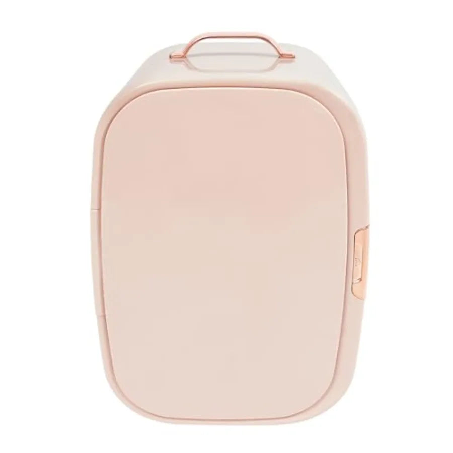 12L Portable Beauty Fridge with Handle Pink Mini Cooler Warmer for Makeup Lipstick Skincare Cosmetics Storage
