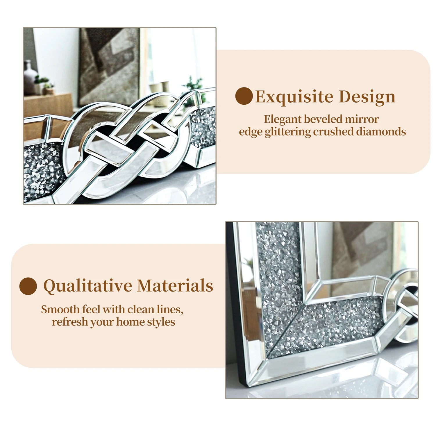 160 cm tall broken diamond full length mirror silver glass wall bedroom dressing mirror