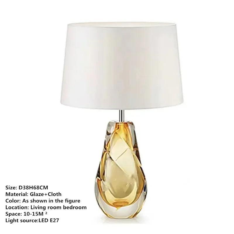 Nordic Modern Glaze Table Lamp Fashionable Art  Iiving Room Bedroom  Hotel LED Personality Originality Desk Light