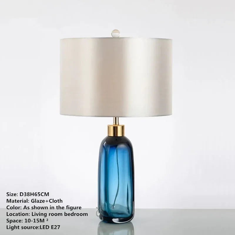 Nordic Glaze Table Lamp Modern Art Iiving Room Bedroom Study Hotel LED Personality Originality Desk Light