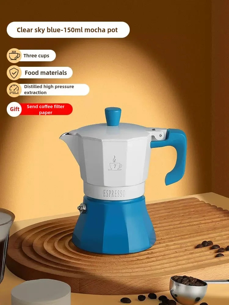 150ml / 300ml Stovetop Espresso Maker – Italian Moka Pot Coffee Maker