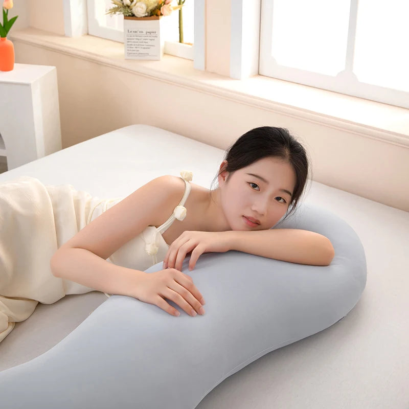 Ergonomic Double Wave Curve Side Sleeper Pillow for Comfortable Sleeping Supportive Pillow