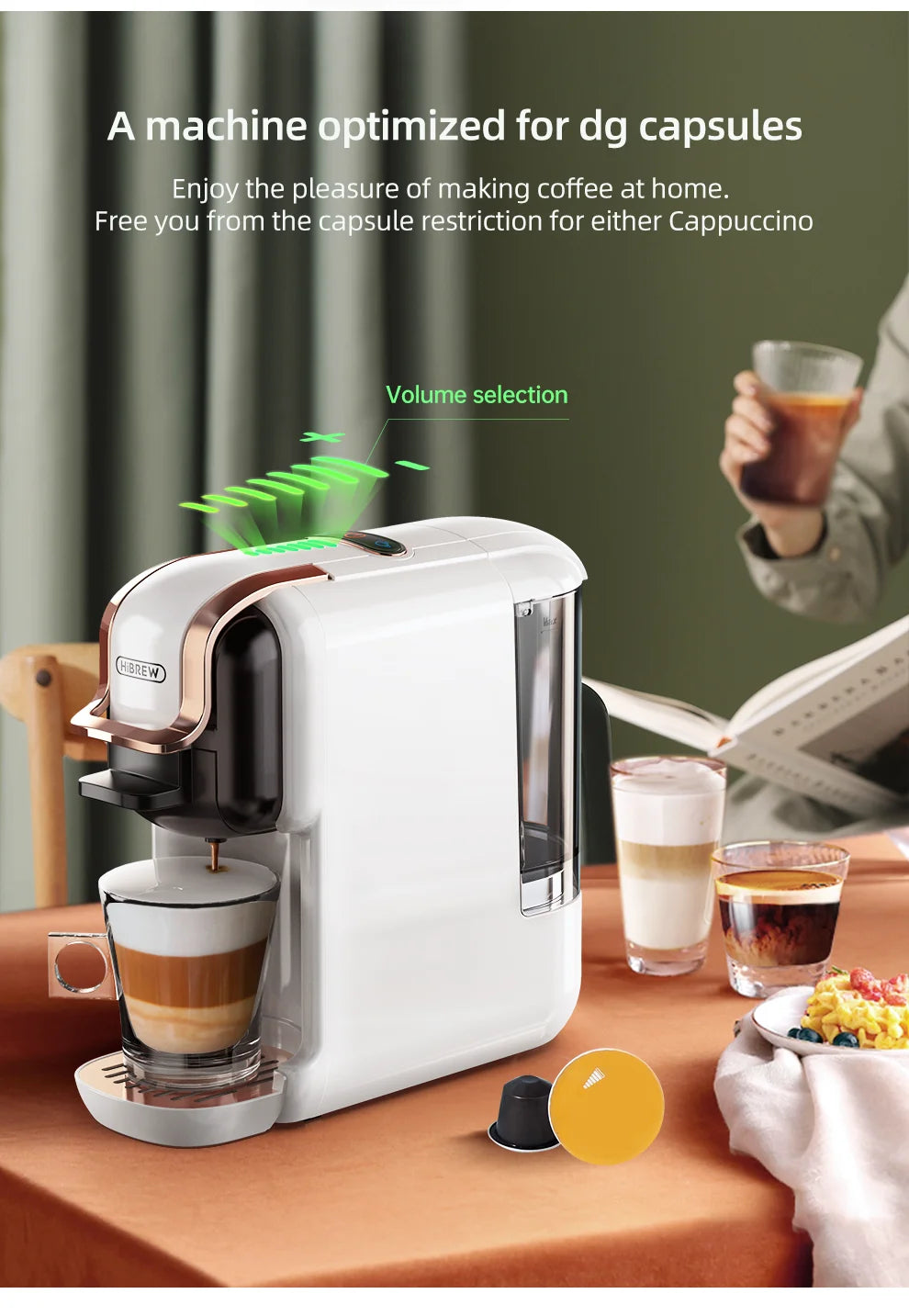 HiBREW 5-in-1 Multi-Capsule Coffee Machine – 20 Bar Hot & Cold Espresso Maker