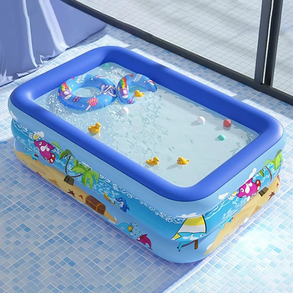Inflatable PVC Framed Swimming Pool – Cartoon Pattern Toddler Pool