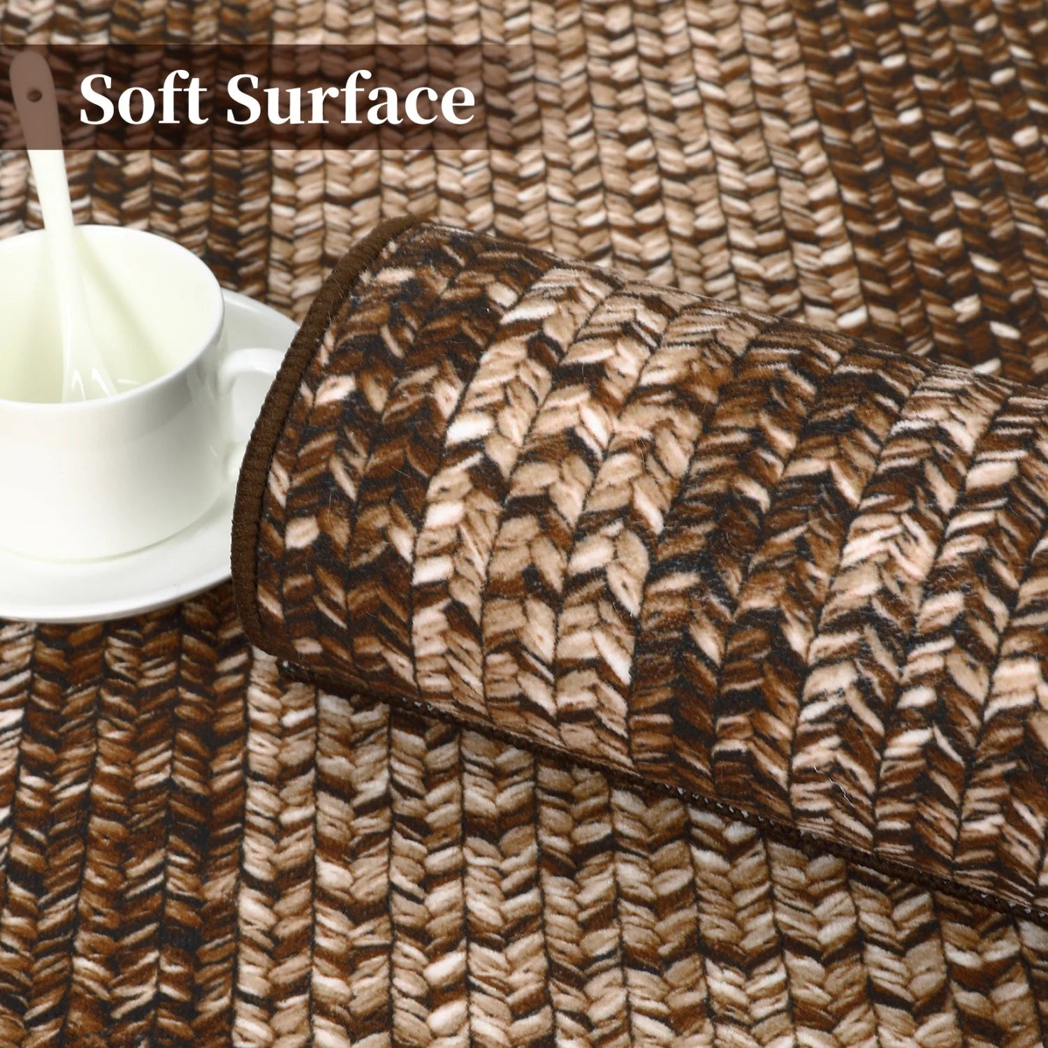 Washable Area Rugs Large Rugs for Living Room Modern Braided Print Non Slip Rug Indoor Floor Cover Accent Carpet for Bedroom