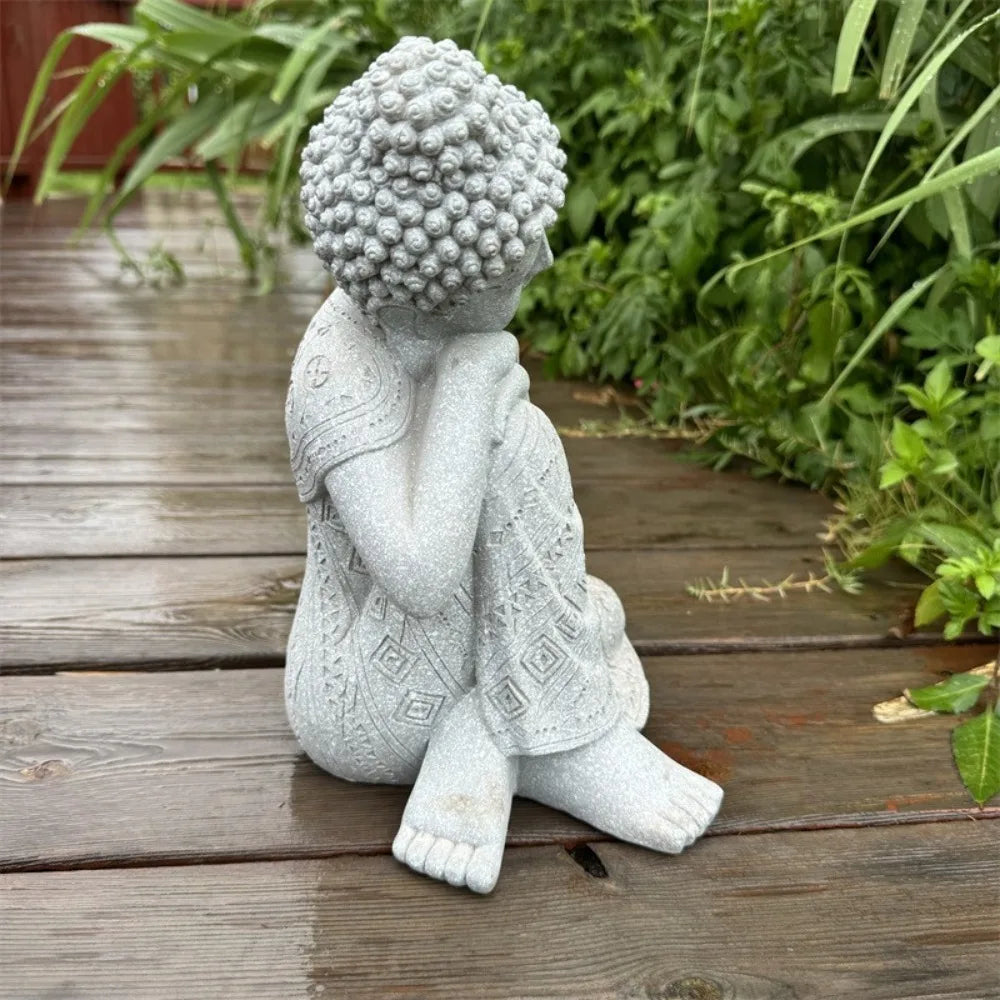 Garden 9.84inch Buddha Statue Resin Large Meditation Buddha Zen Decor Indoor Outdoor