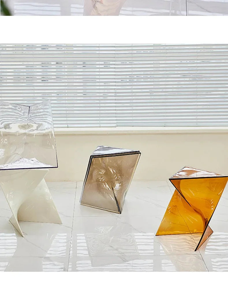 Light Luxury Coffee Table for Home, Transparent Acrylic Sofa Side Table, Designer Small Apartment Simple Bedside Table