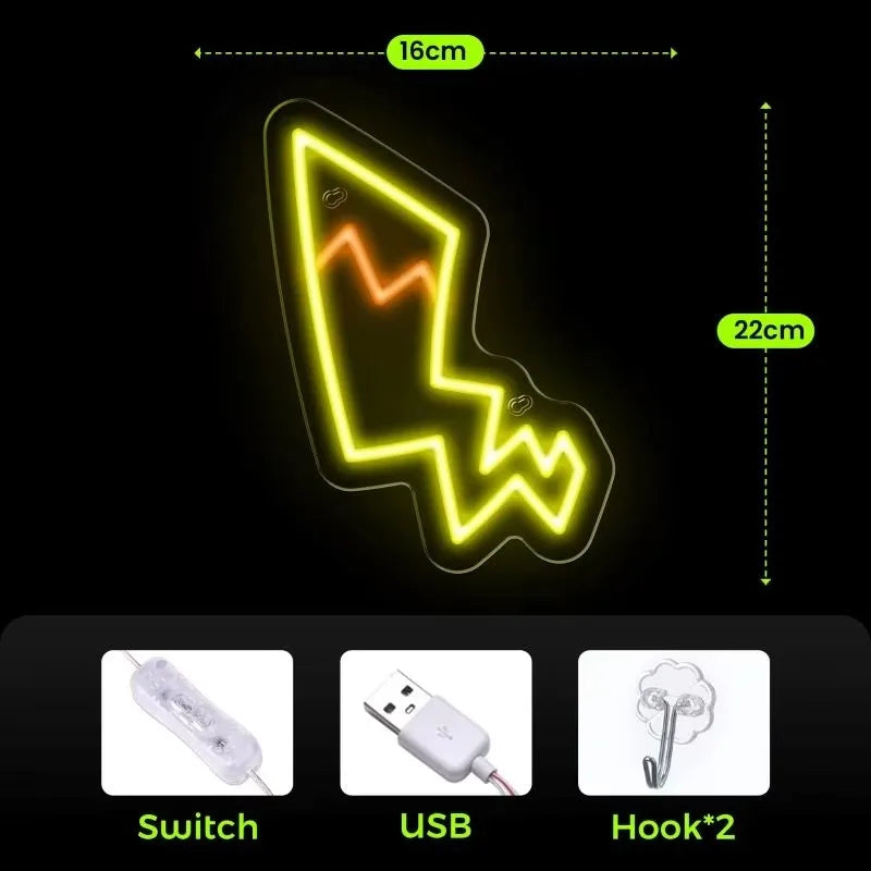 Led Lights for Room Neon Sign Night Lamp Decoration Bedroom USB Light Neon Hanging Atmosphere Night Light for Children