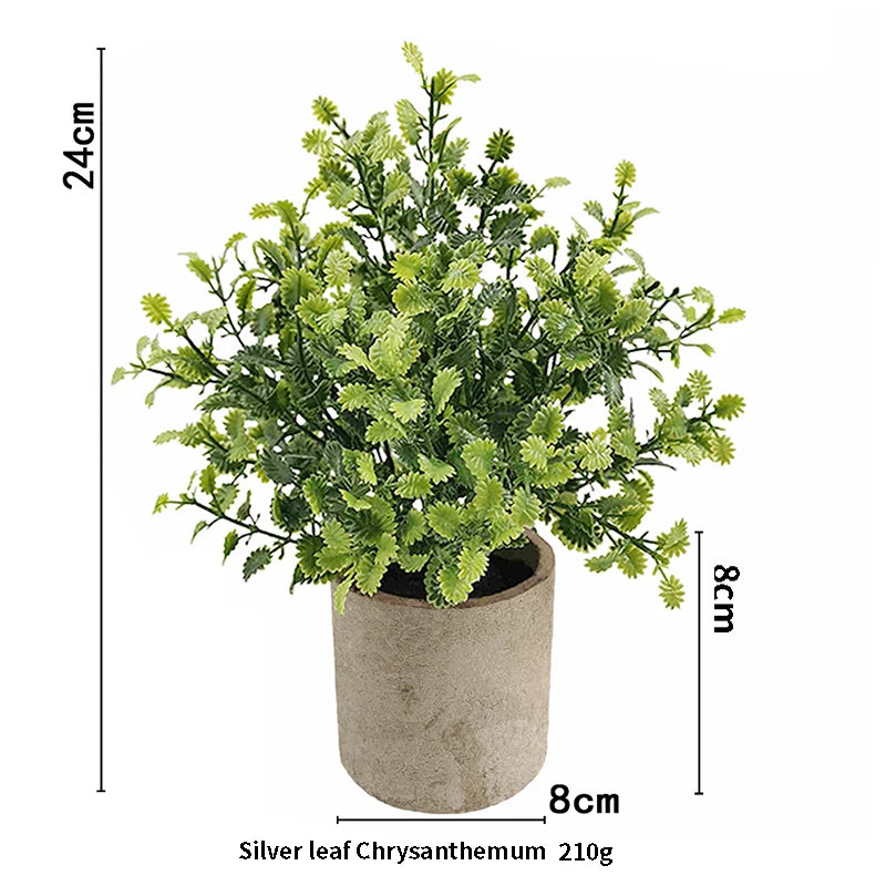 Artificial Plant Potted Eucalyptus Plant Small Fake Flower Bonsai With Pot Mini Plant Desktop Office Home Restaurant Decoration