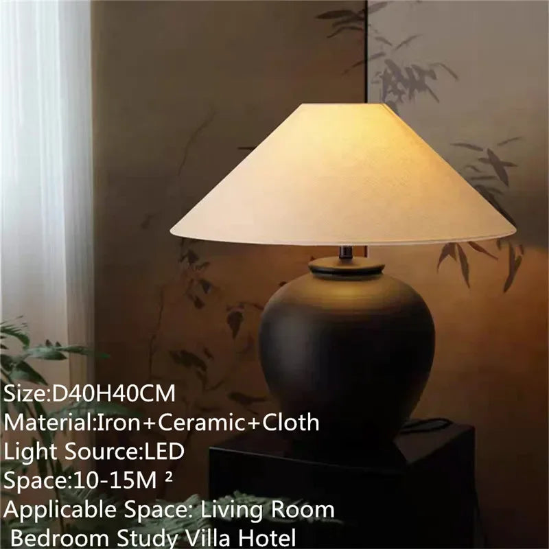 CEDRIC Contemporary Ceramic Table Lamp American Retro Creativity Living Room  Study Villa Hotel Homestay Desk Light