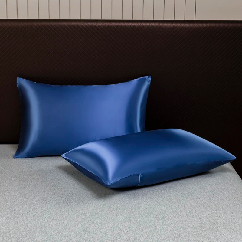 Opulent Solid Color Satin Bedding Set,Includes Flat Sheet, Fitted Sheet, Pillowcases,Luxury Linens for a Royal Sleep Experience