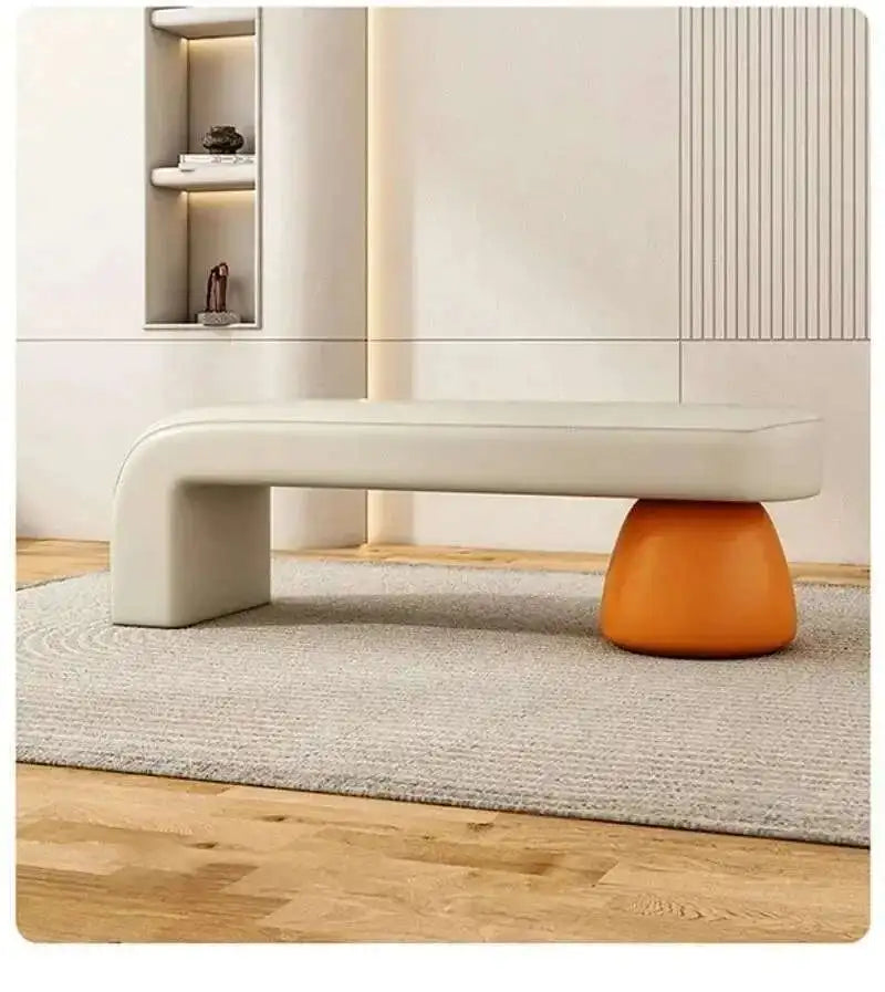 Nordic Shoe Changing Stool – Bedroom End-of-Bed Ottoman Bench