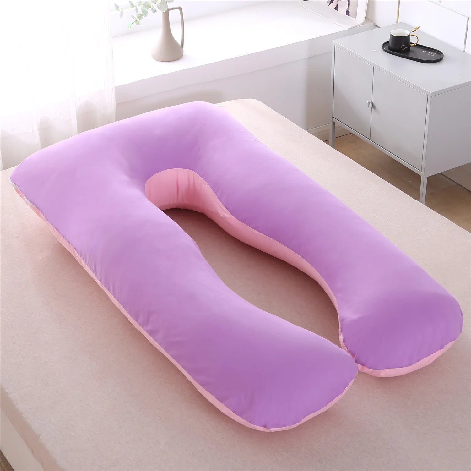 Multifunctional Pregnant Women's Pillow Side Lying Pillow Pure Cotton Detachable and Washable U-shaped Napping Pillow Cushion