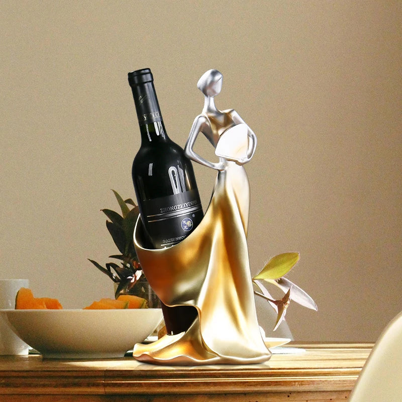 European Style Wine Rack, Girl Bottle Holder, Home Décor, Living Room Wine Cabinet, Decorative Pieces, Creative Ornament