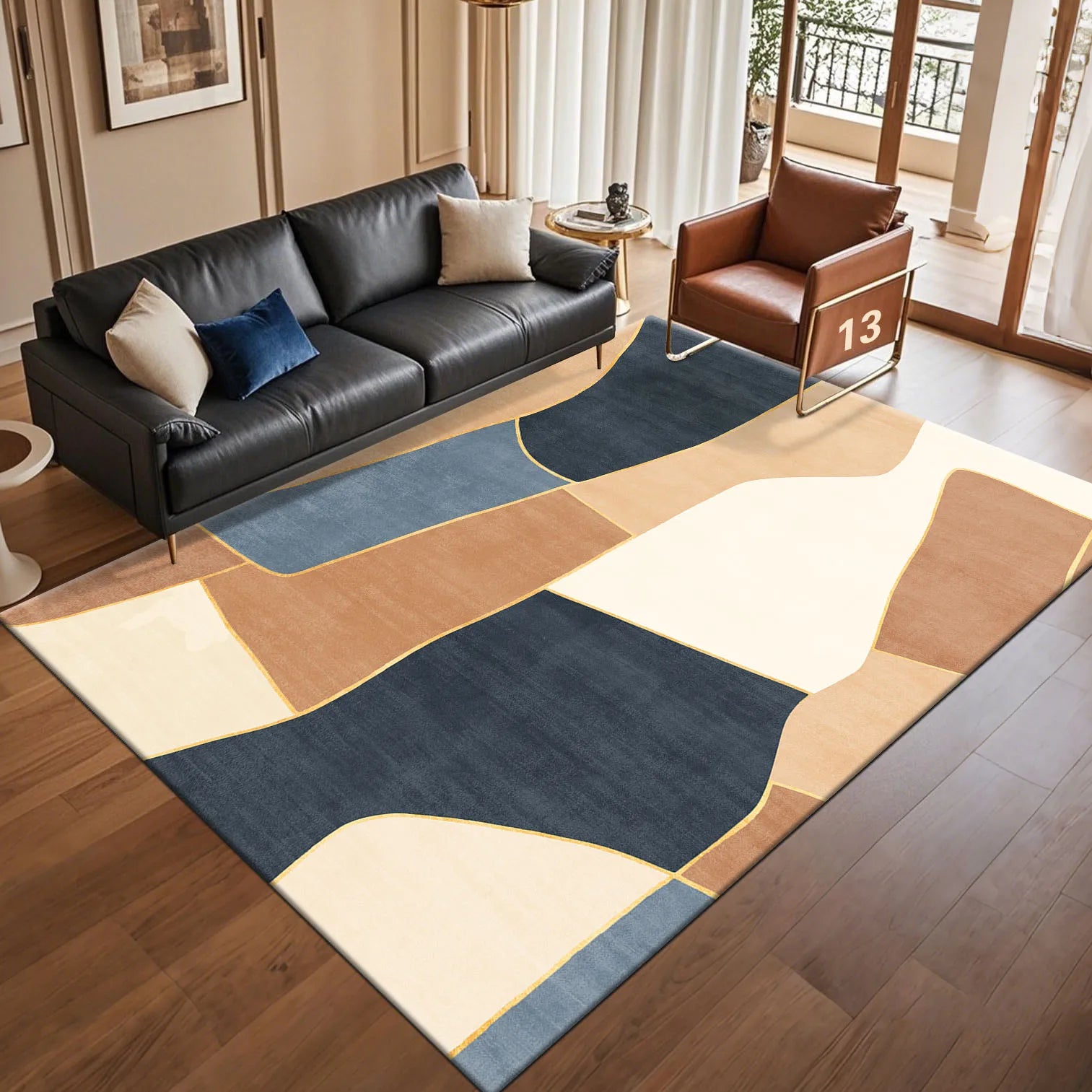 Modern Light Luxury Abstract Carpet for Living Room Coffee Tables Sofa Rugs Bedroom Soft Floor Mat