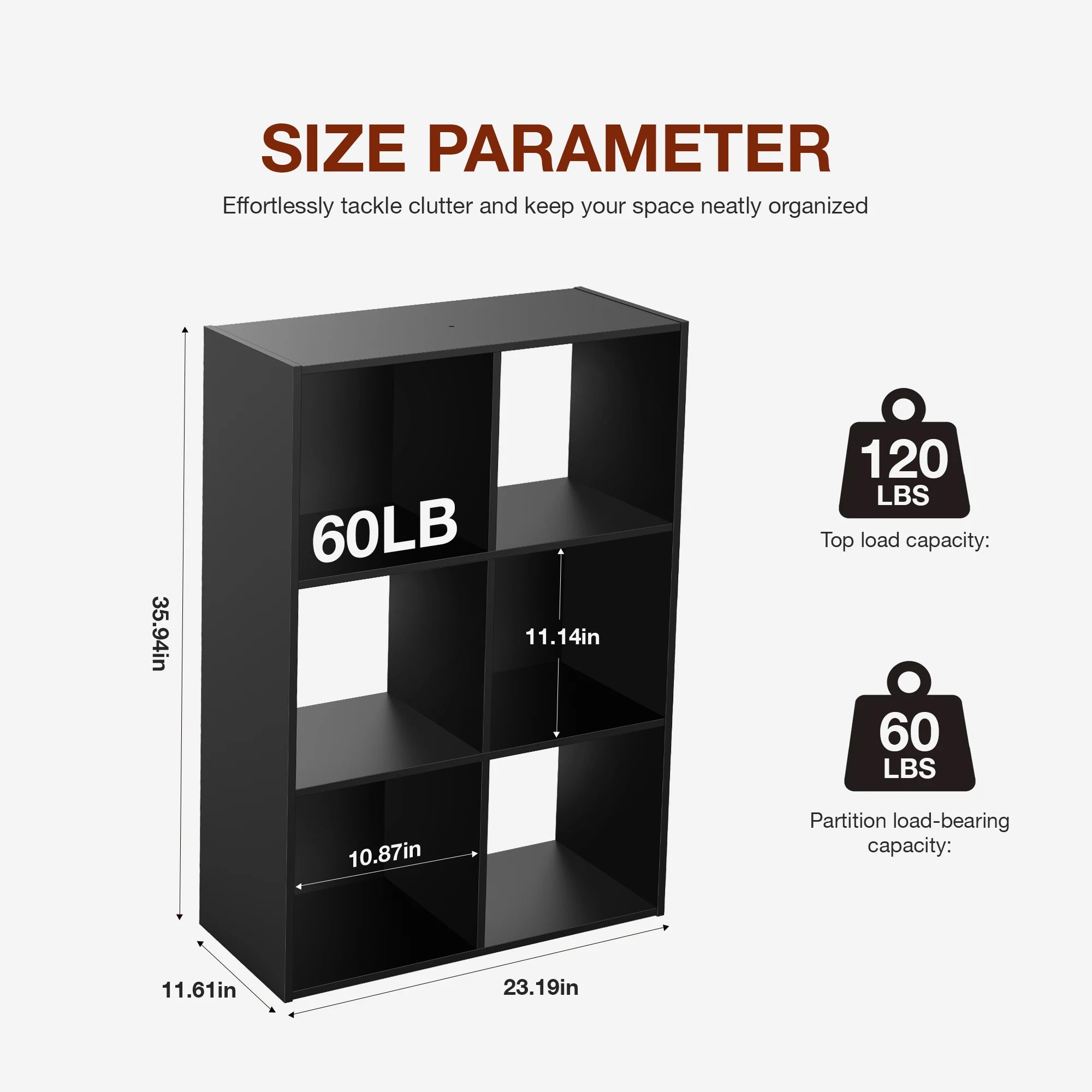 9 Cube Wooden Storage Organizer Shelf – Open Bookcase for Living Room & Home Office