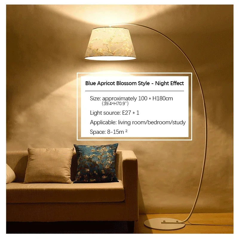 OULALA Nordic  Fishing Floor Lamp Modern Family Beside The Sofa LED Decorative Standing Light