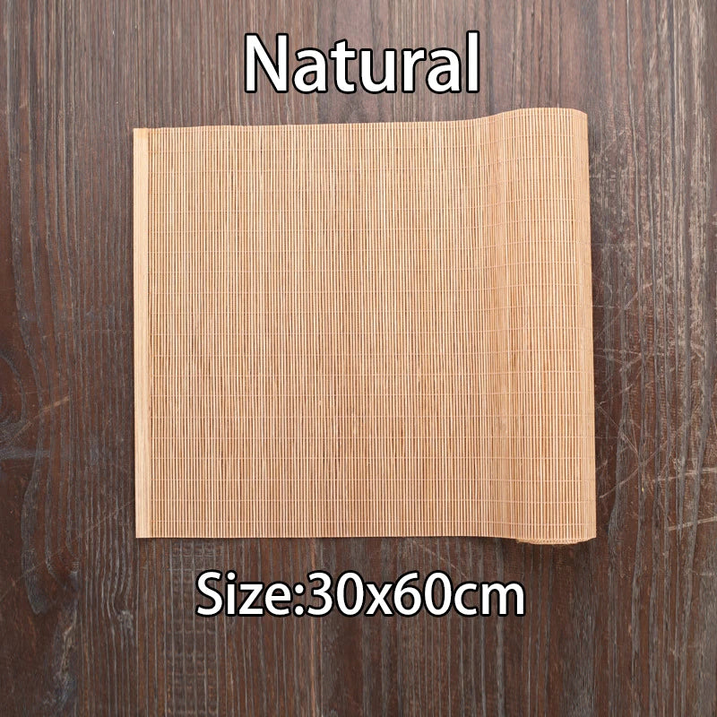 Natural Bamboo Table Runner Placemat Tea Mats Table Placemat Pad Heat Pad Japanese Style Coaster Home Cafe Restaurant Decoration