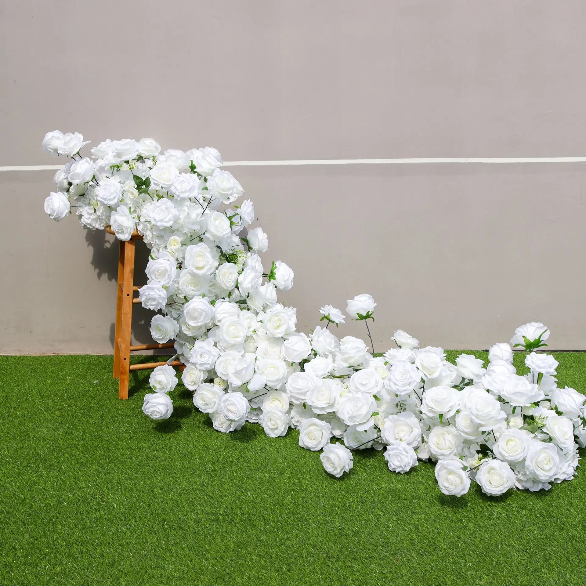 Uflower Luxury Artificial Flower Row Wedding Backdrop Birthday Party Centerpiece Decoration Flower Event Stage Flora Decor