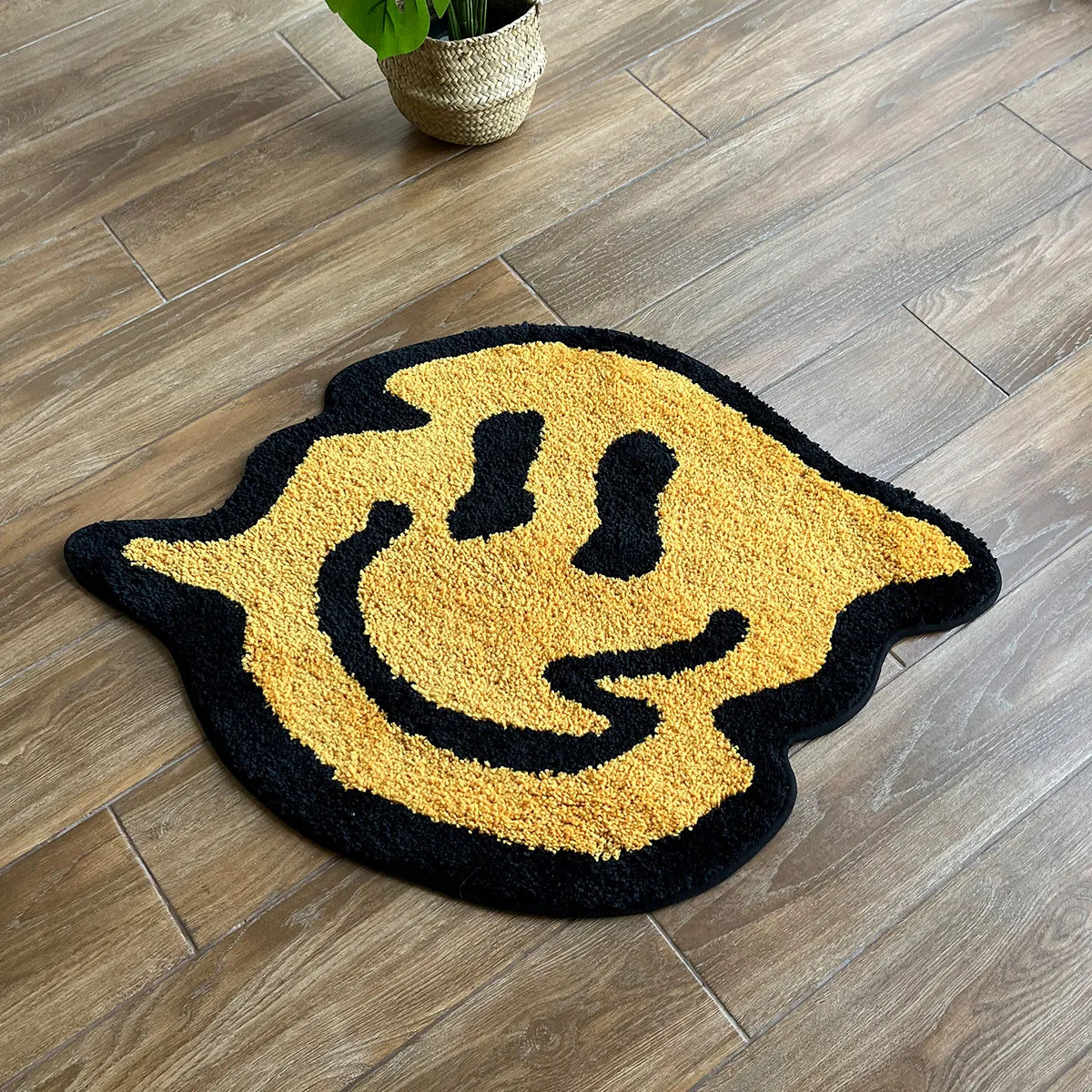 LAKEA Trippy Smiling Tufting Rug 100% Handmade Bedroom Kitchen Toilet Mat Funny Custom Rug Non-Slip Abosrbent Bath Doormat