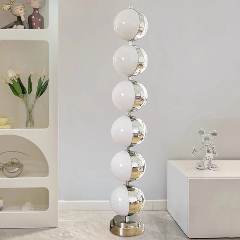 Modern minimalist LED floor lamp, living room, bedroom, study, Nordic Ins style creative remote control dimming vertical lamp