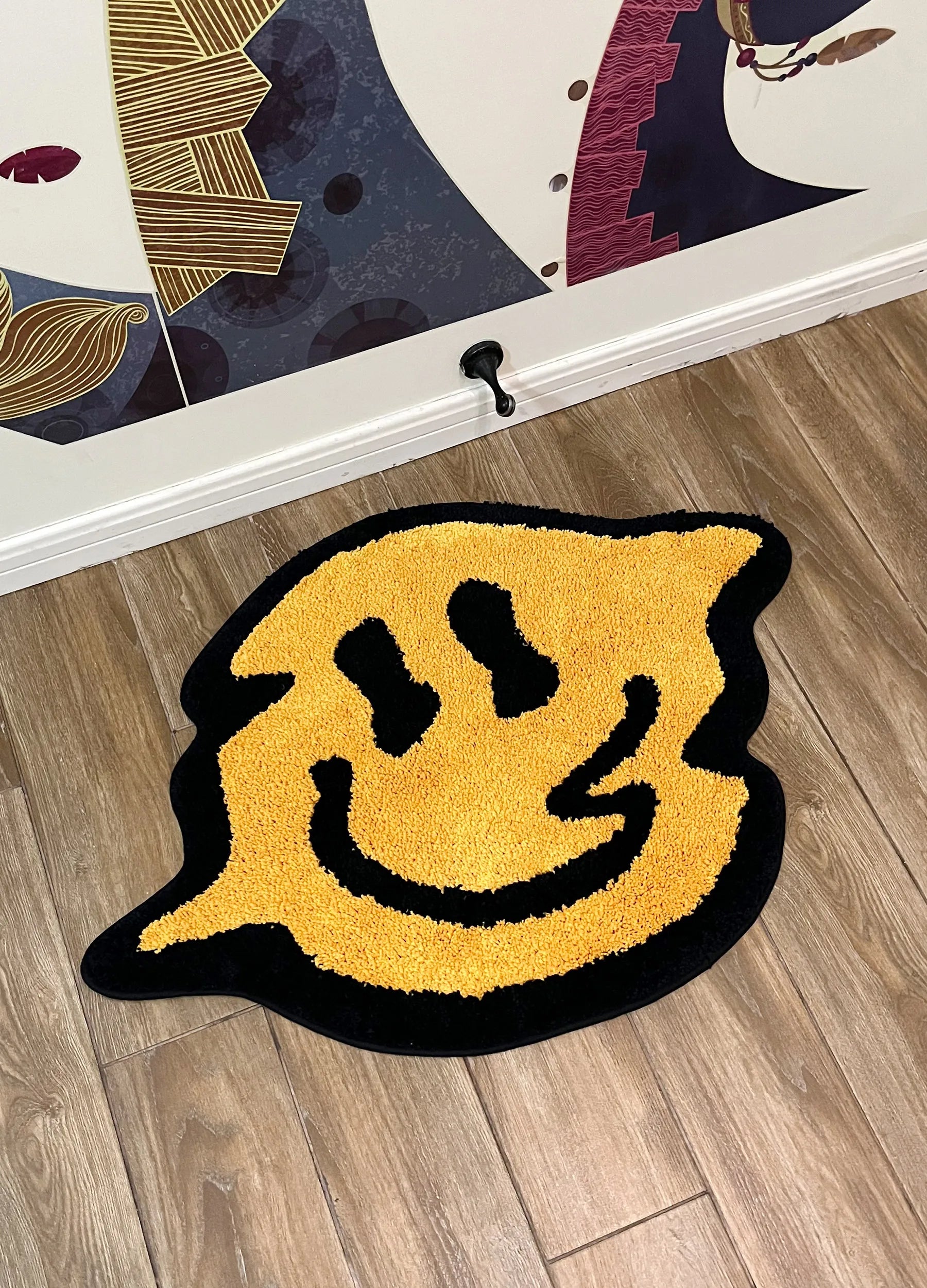 LAKEA Trippy Smiling Tufting Rug 100% Handmade Bedroom Kitchen Toilet Mat Funny Custom Rug Non-Slip Abosrbent Bath Doormat