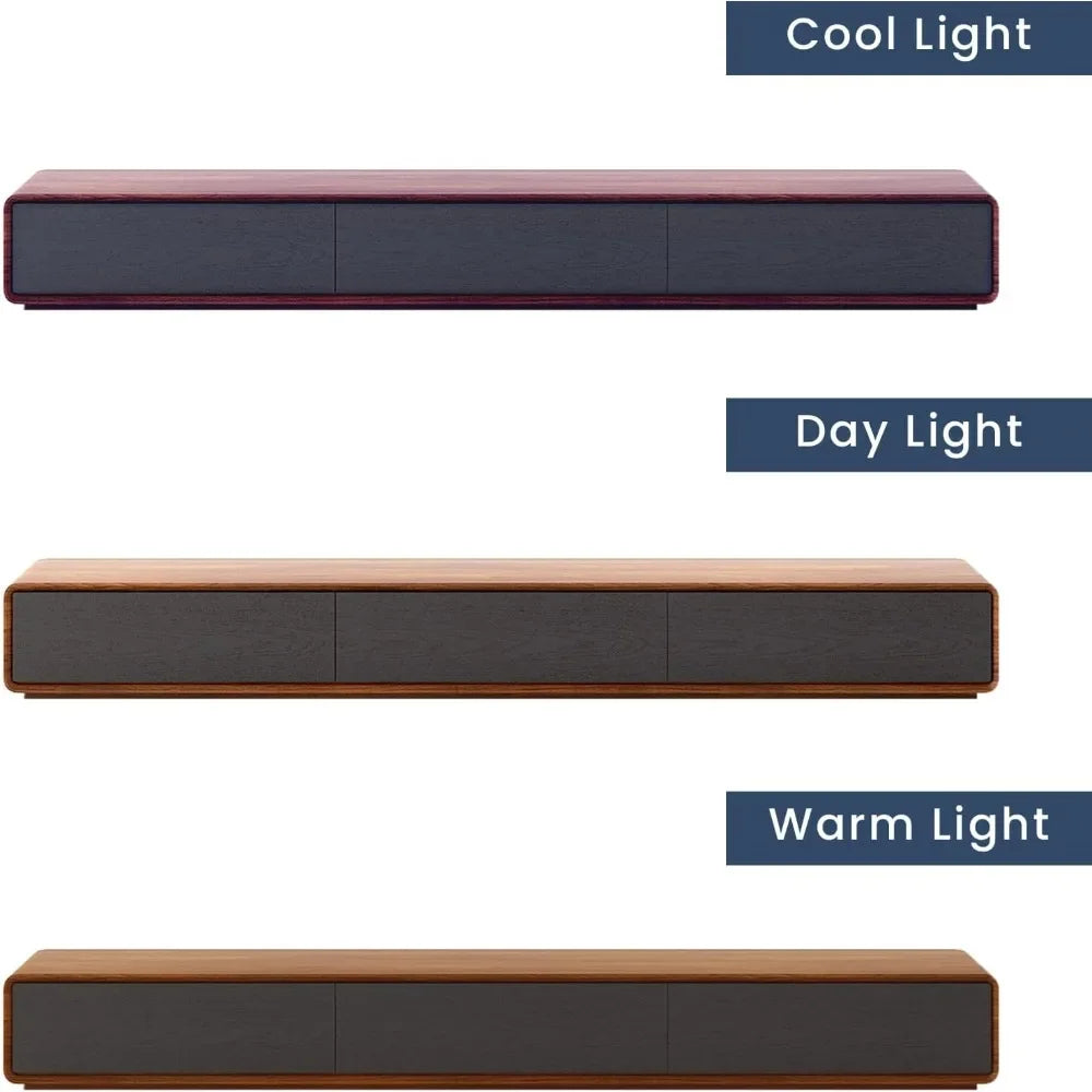 Modern TV Stand 94.5 Inch Walnut Veneer Solid Wood with 4 Drawers for 75-90 Inch TVs Fully Assembled Living Room Entertainment C