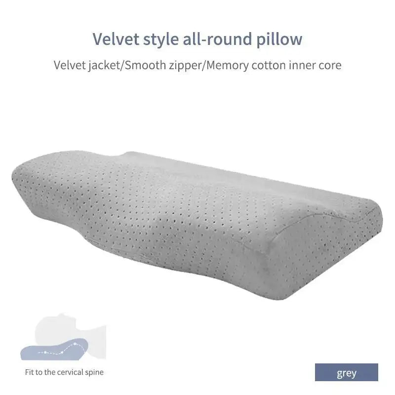 Comfortable Wave Shaped New Memory Foam Pillow Neck Supports Bed Pillow Cervical Contour for Sleep Targeted on Neck Region