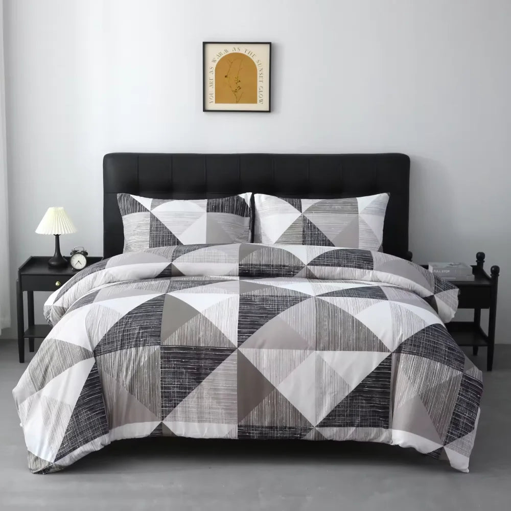 2/3pcs Abstract Printed Polyester Soft and Breathable Duvet Cover Set, 1 Quilt Cover + 1/2 Pillowcases (No Sheet Included)