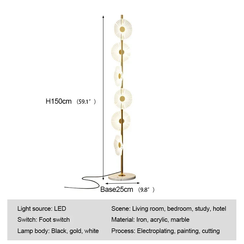 SAMAN Nordic Floor Lamp Modern Art Family Iiving Room Bedroom Creativity LED  Decorative Standing Light