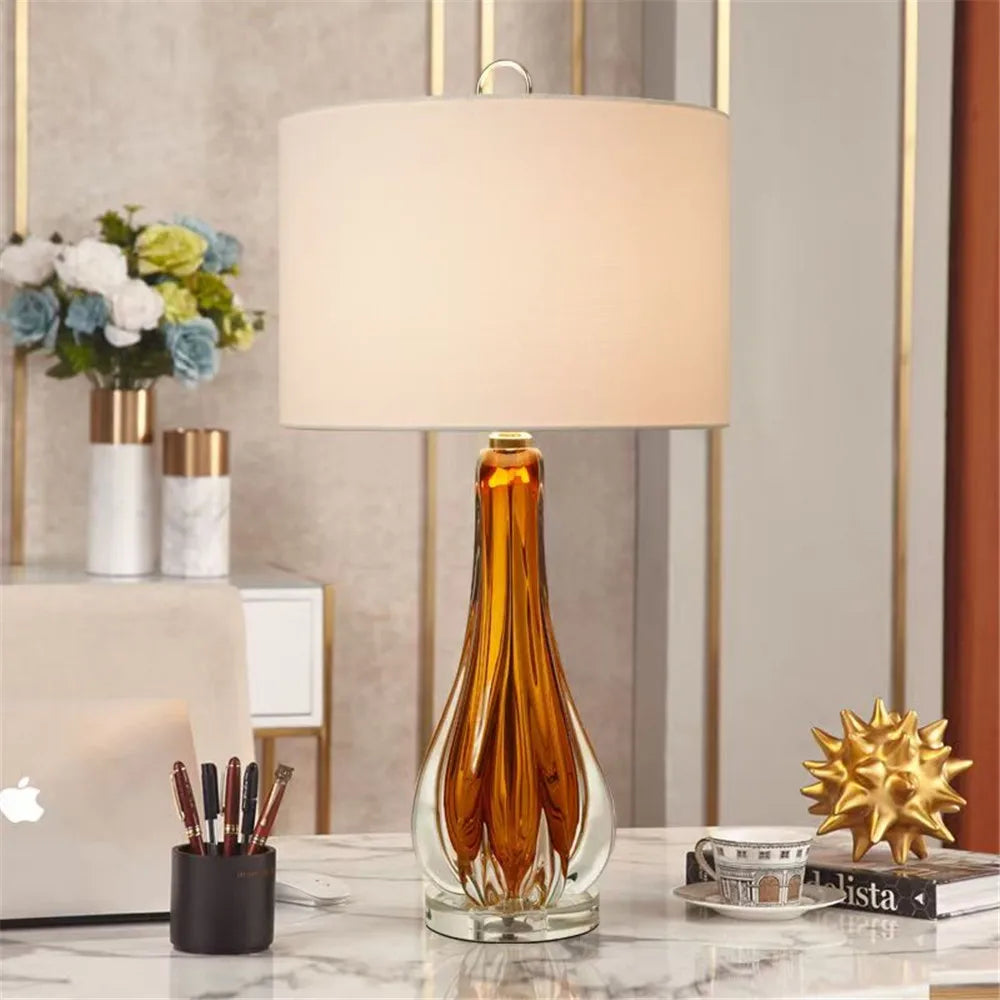 Contemporary Luxury Table Lamp LED American Creativity Living Room Bedroom Study Villa Hotel Bedside Household Desk Light