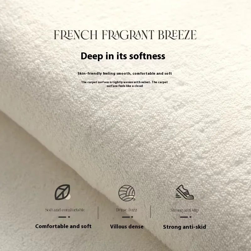 Cartoon Imitation Cashmere Floor Mat Irregular Living Room Anti-Slip Rug Bedroom Stain-Resistant Decorative Rug