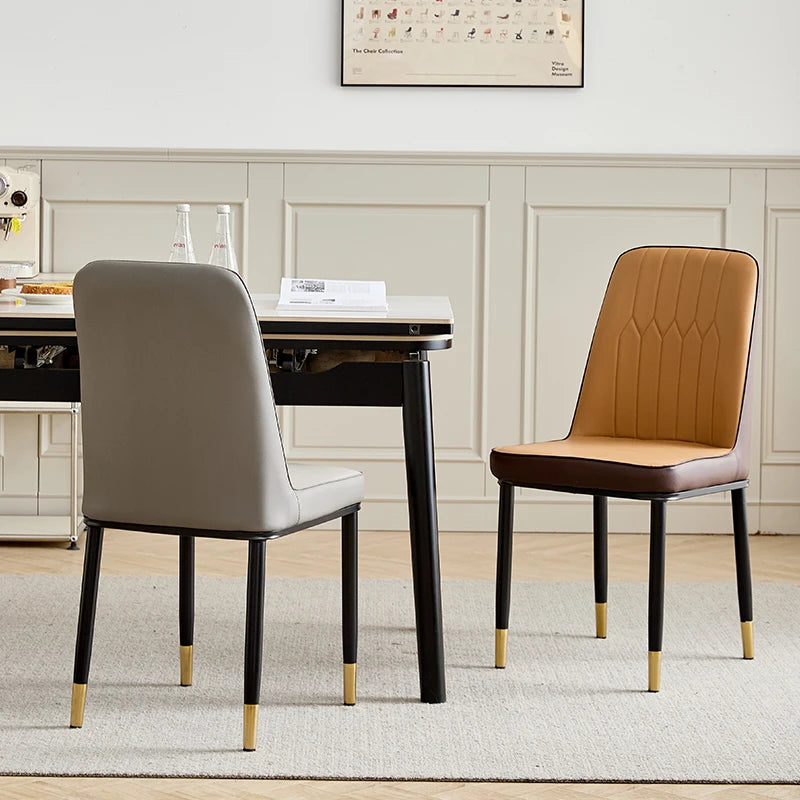 Luxury Accent Leisure Chair – Wrought Iron Upholstered Tea Chair