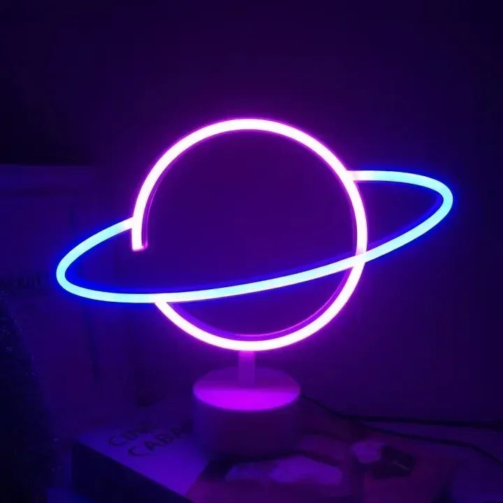 Battery/USB Power LED Neon Sign Light Holiday Flamingo Night Lamp Xmas Party Wedding Decoration Home Gift Cloud Heart Neon Light