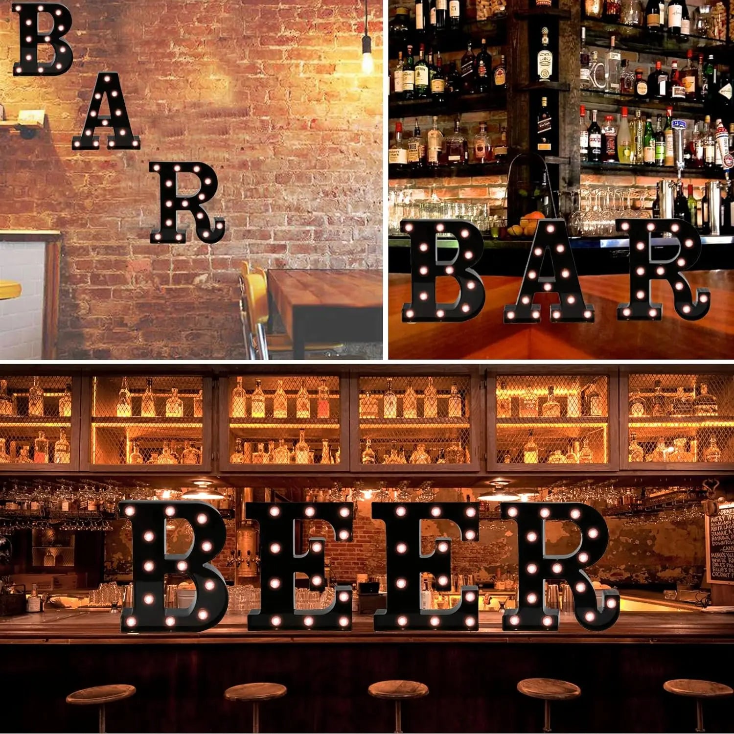 22cm Letters with Led Light Black Alphabet Letter Number Night Light Home Christmas Decoration Birthday Supplies Room Decoration