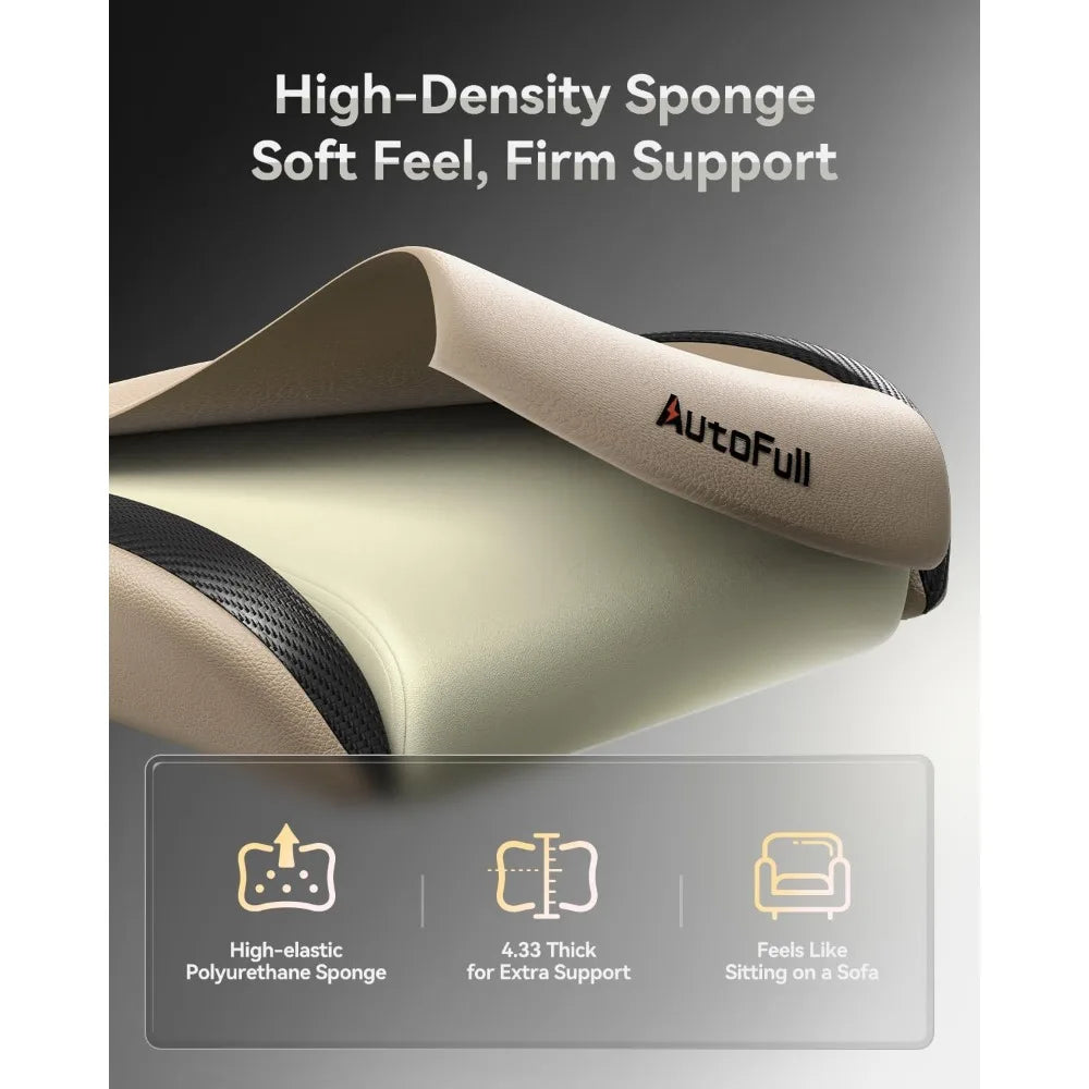 autofull c3 gaming chair, racing style gaming chair with ergonomic lumbar support,adjustable high back pu leather pc chair with