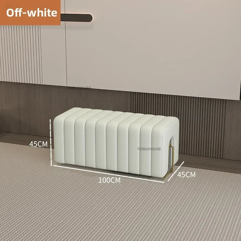 Nordic Luxury Hallway Ottoman Bench – Bedroom End & Shoe Cabinet Bench