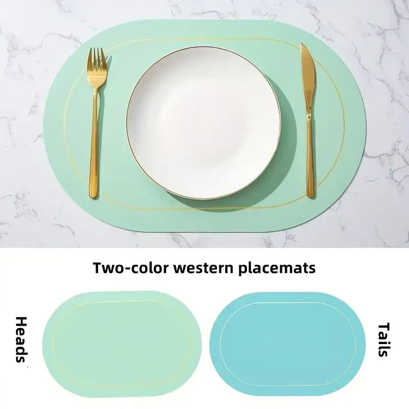 Creative Shapes Placemats,Double-Sided Design Coffee Tea Mat,Nordic Style Kitchen Dining Decor Place Mats,Tableware Pad
