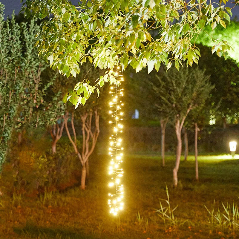 LED Firecracker Meteor Light String Garden Tree Hanging Light Landscape Decoration Colorful Lights Arrangement Lights